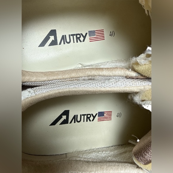Autry Medalist Super Vintage Sneakers  Metallic EU 40 Distressed Retro Tennis - Picture 2 of 10